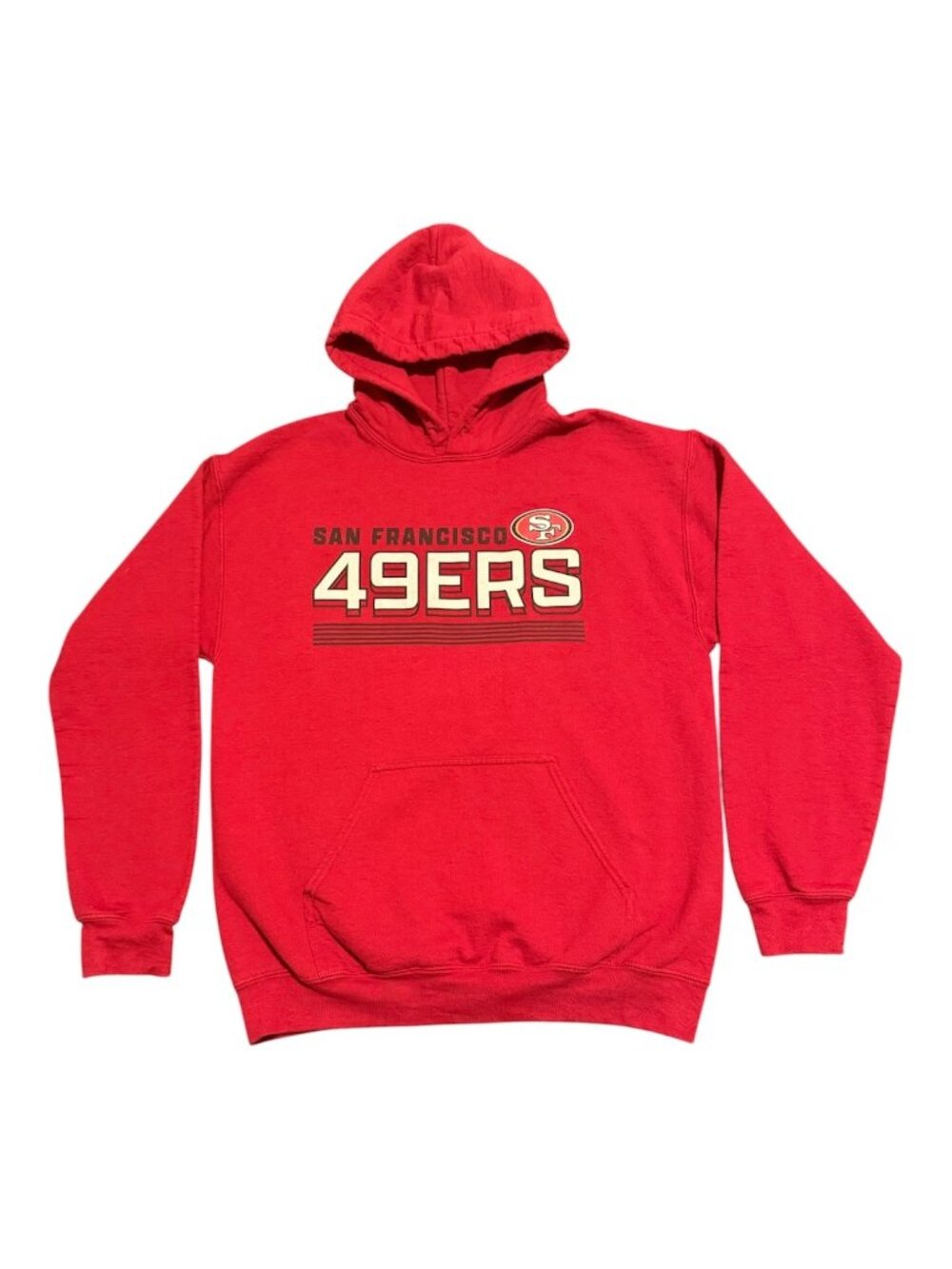 NFL San Francisco 49ers Gildan Men’s Pullover Hoodie Sz: M Red Check Desc!